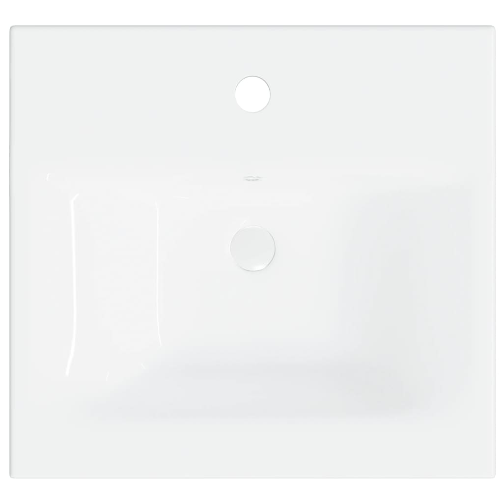 Built-in Basin with Faucet Ceramic White