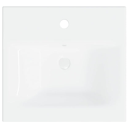 Built-in Basin with Faucet Ceramic White