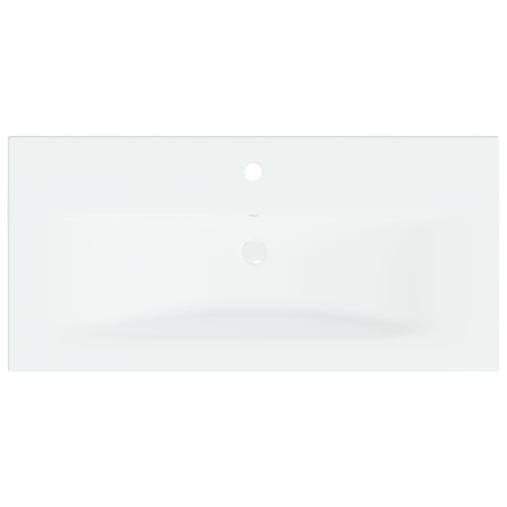 Built-in Basin with Faucet 81x39x18 cm Ceramic White