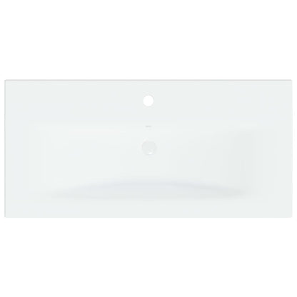 Built-in Basin with Faucet 81x39x18 cm Ceramic White