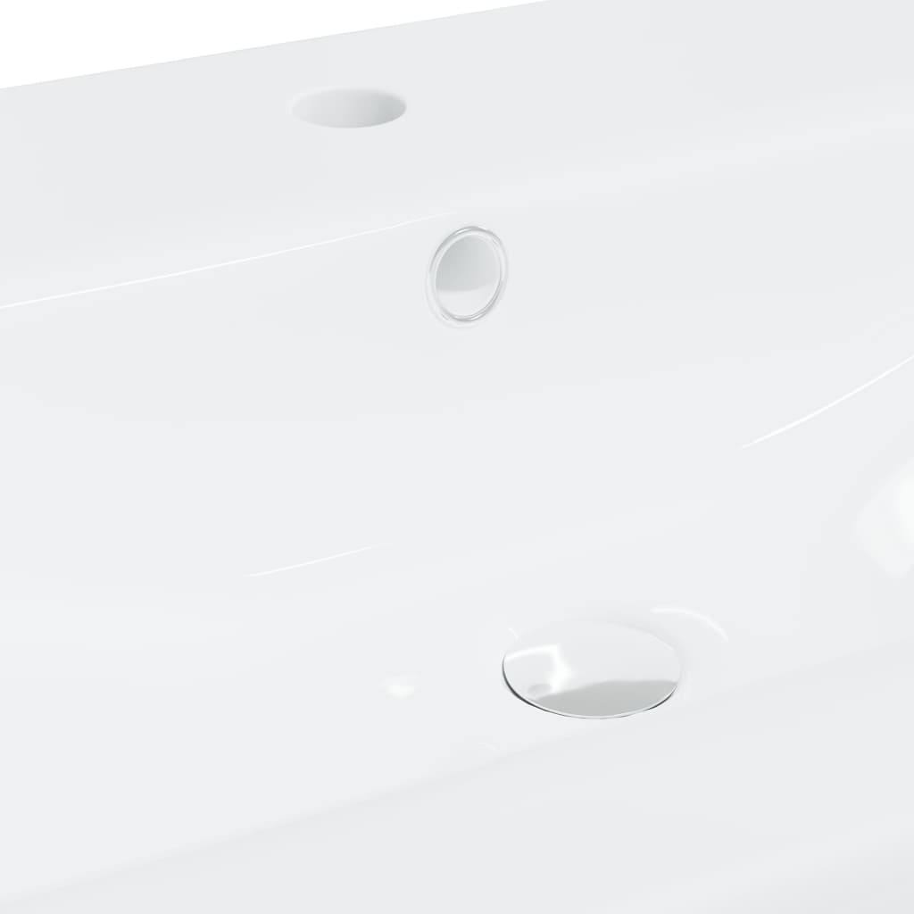 Built-in Basin with Faucet 81x39x18 cm Ceramic White