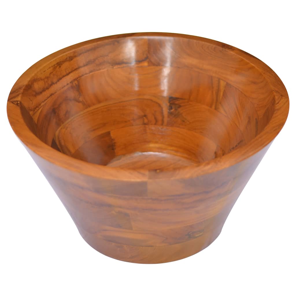 Teak Wood Round Basin