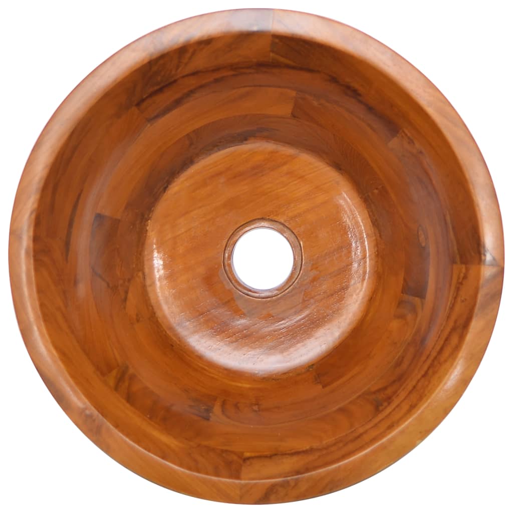 Teak Wood Round Basin