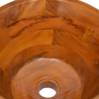 Teak Wood Round Basin