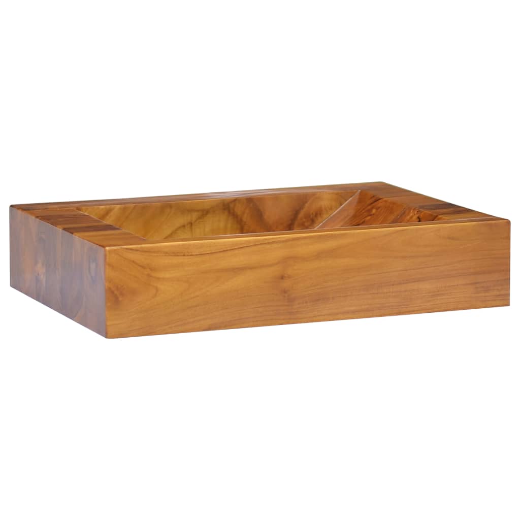 Basin Solid Teak Wood 50x35x10 cm - Bend