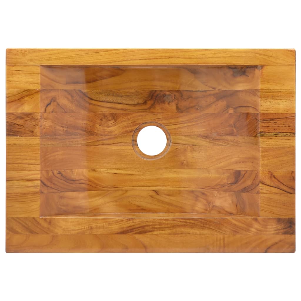 Basin Solid Teak Wood 50x35x10 cm - Bend