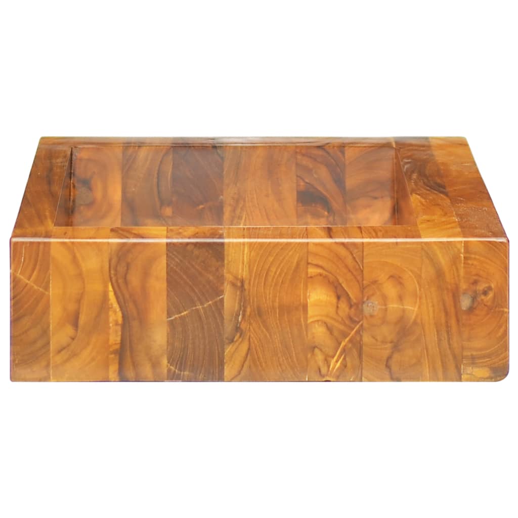 Basin Solid Teak Wood 50x35x10 cm - Bend