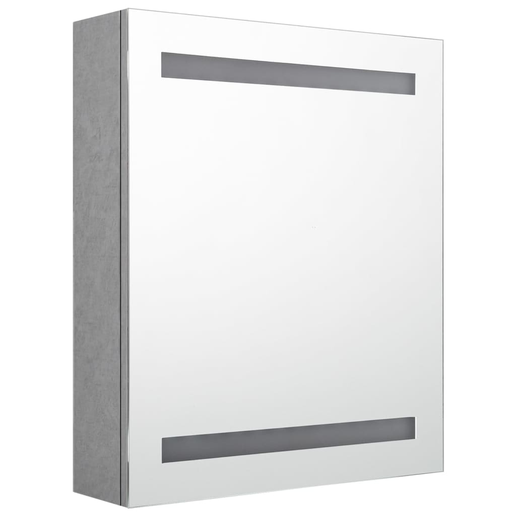 LED Bathroom Mirror Cabinet Concrete Grey 50x14x60 cm - Bend