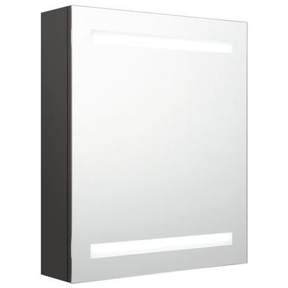 LED Bathroom Mirror Cabinet Anthracite 50x14x60 cm - Bend