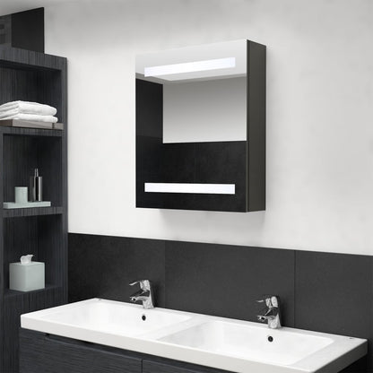 LED Bathroom Mirror Cabinet Anthracite 50x14x60 cm - Bend