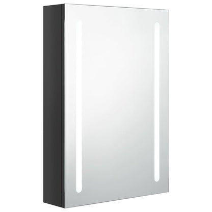 LED Bathroom Mirror Cabinet Shining Black 50x13x70 cm - Bend