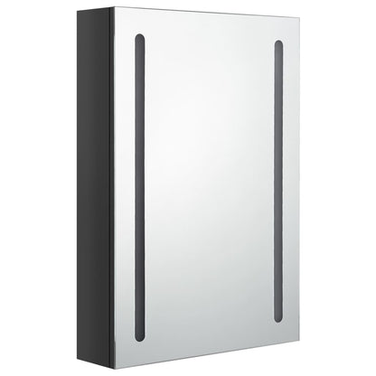 LED Bathroom Mirror Cabinet Shining Black 50x13x70 cm - Bend