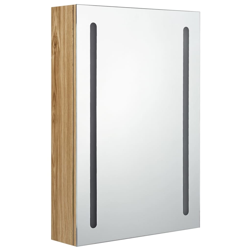 LED Bathroom Mirror Cabinet Oak 50x13x70 cm - Bend