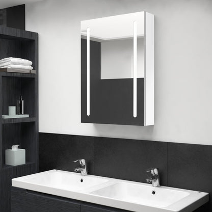 LED Bathroom Mirror Cabinet Shining White 50x13x70 cm - Bend