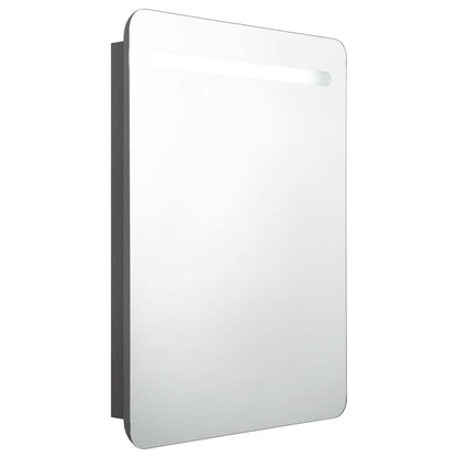 LED Bathroom Mirror Cabinet Grey 60x11x80 cm - Bend