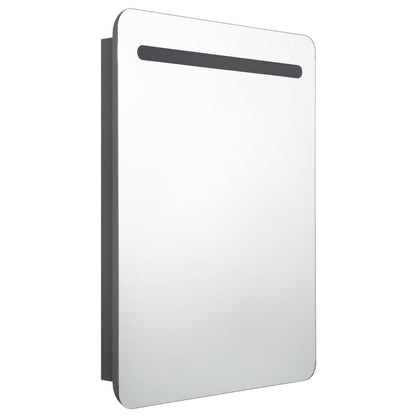 LED Bathroom Mirror Cabinet Grey 60x11x80 cm - Bend