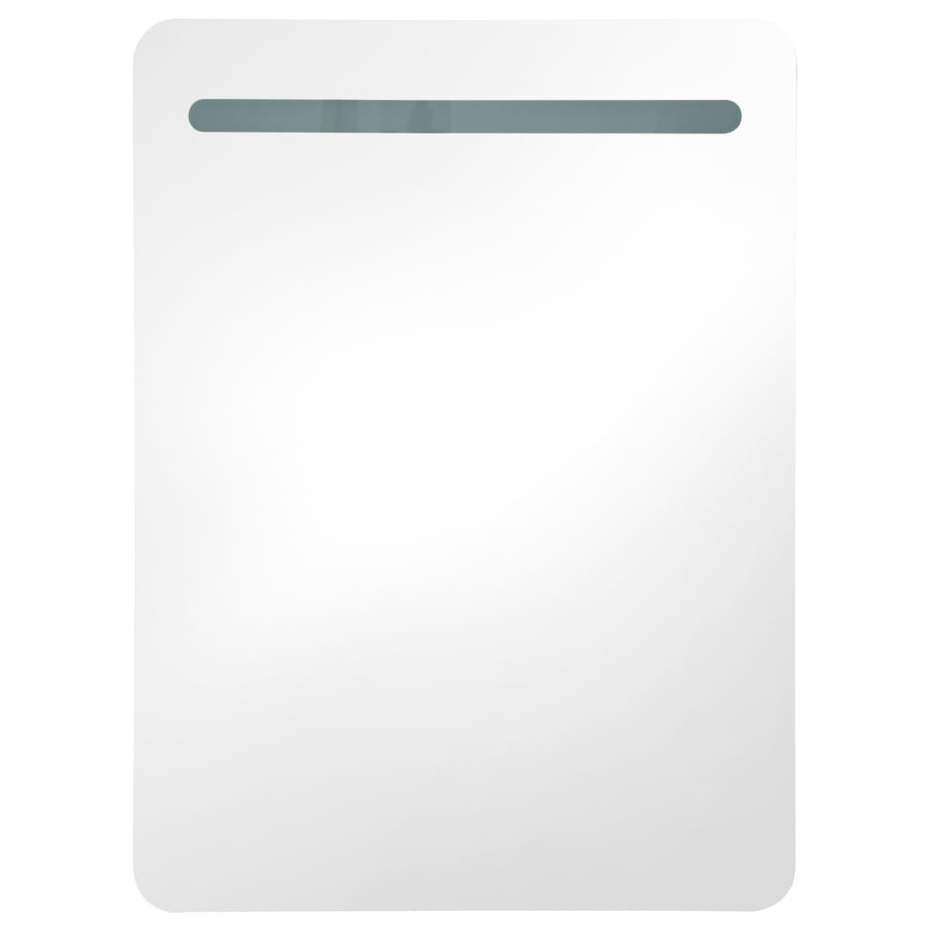 LED Bathroom Mirror Cabinet Grey 60x11x80 cm - Bend