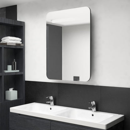 LED Bathroom Mirror Cabinet Grey 60x11x80 cm - Bend