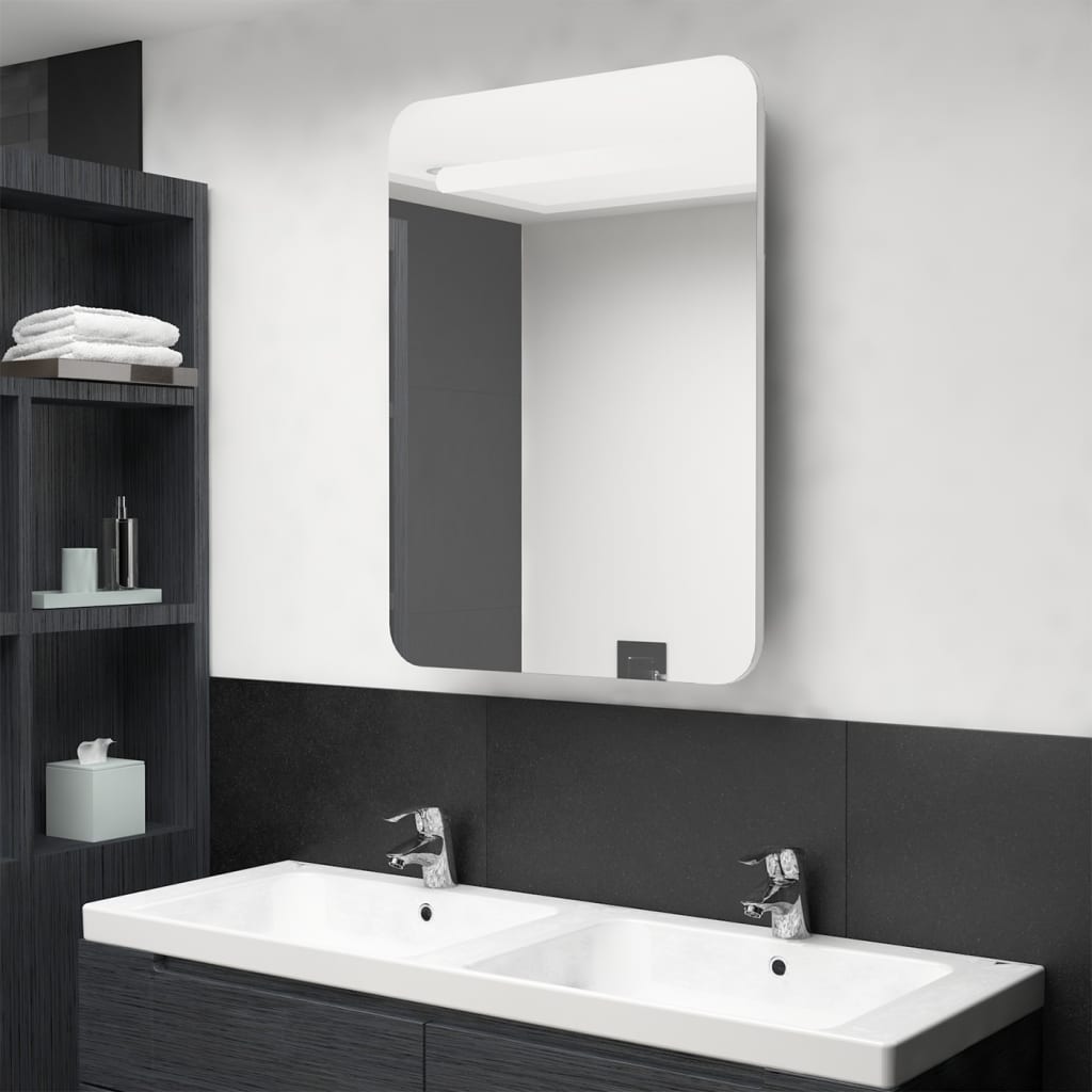 LED Bathroom Mirror Cabinet Shining White 60x11x80 cm