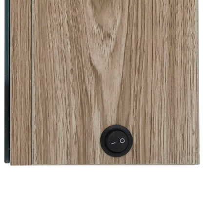 LED Bathroom Mirror Cabinet 89x14x62 cm Oak - Bend