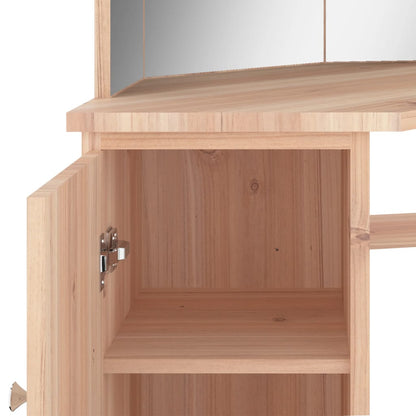 Corner Dressing Table with LED Oak 111x54x141.5 cm - Bend