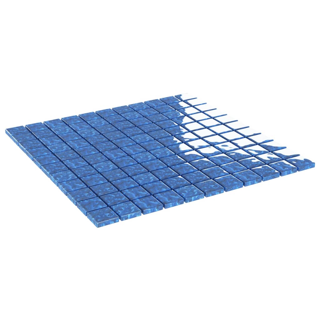 Mosaic Tiles 11 pcs Blue 30x30 cm Glass - Bend