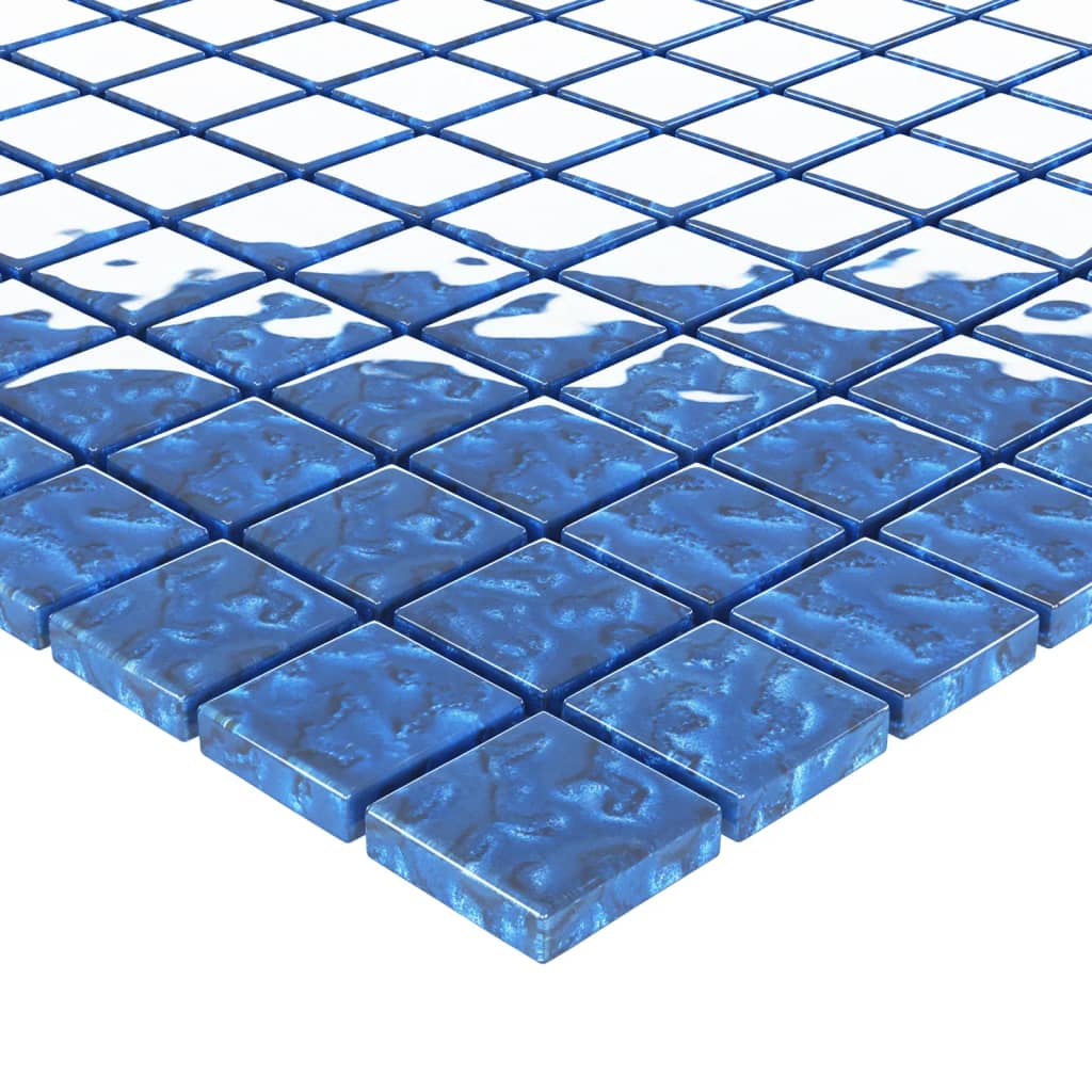 Mosaic Tiles 11 pcs Blue 30x30 cm Glass - Bend