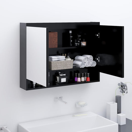 Bathroom Mirror Cabinet 80x15x60 cm MDF - Various Finishes