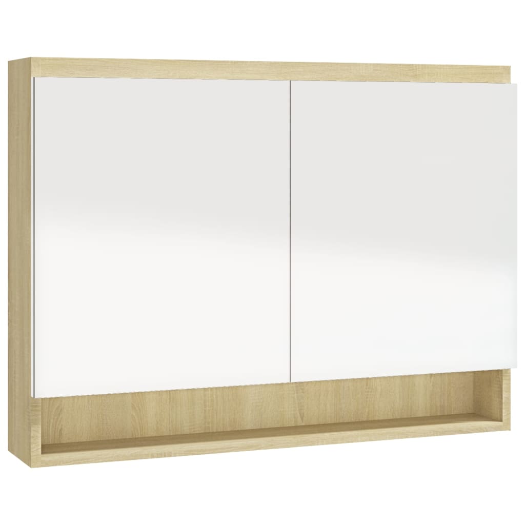 Bathroom Mirror Cabinet 80x15x60 cm MDF - Various Finishes