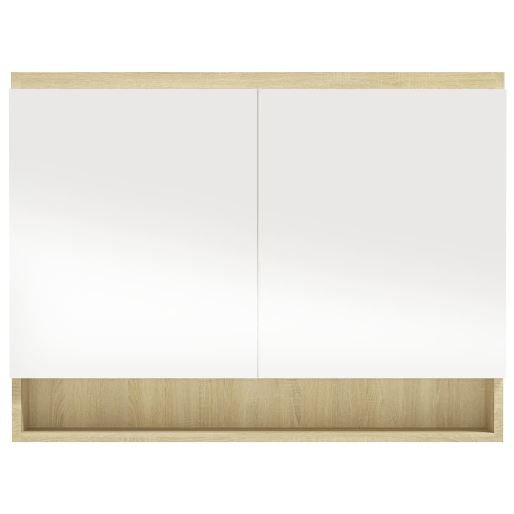 Bathroom Mirror Cabinet 80x15x60 cm MDF - Various Finishes