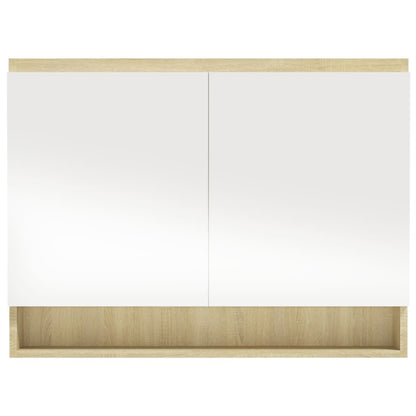 Bathroom Mirror Cabinet 80x15x60 cm MDF - Various Finishes