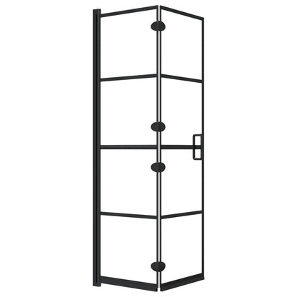 Folding Shower Enclosure ESG 80x140 cm Black - Bend