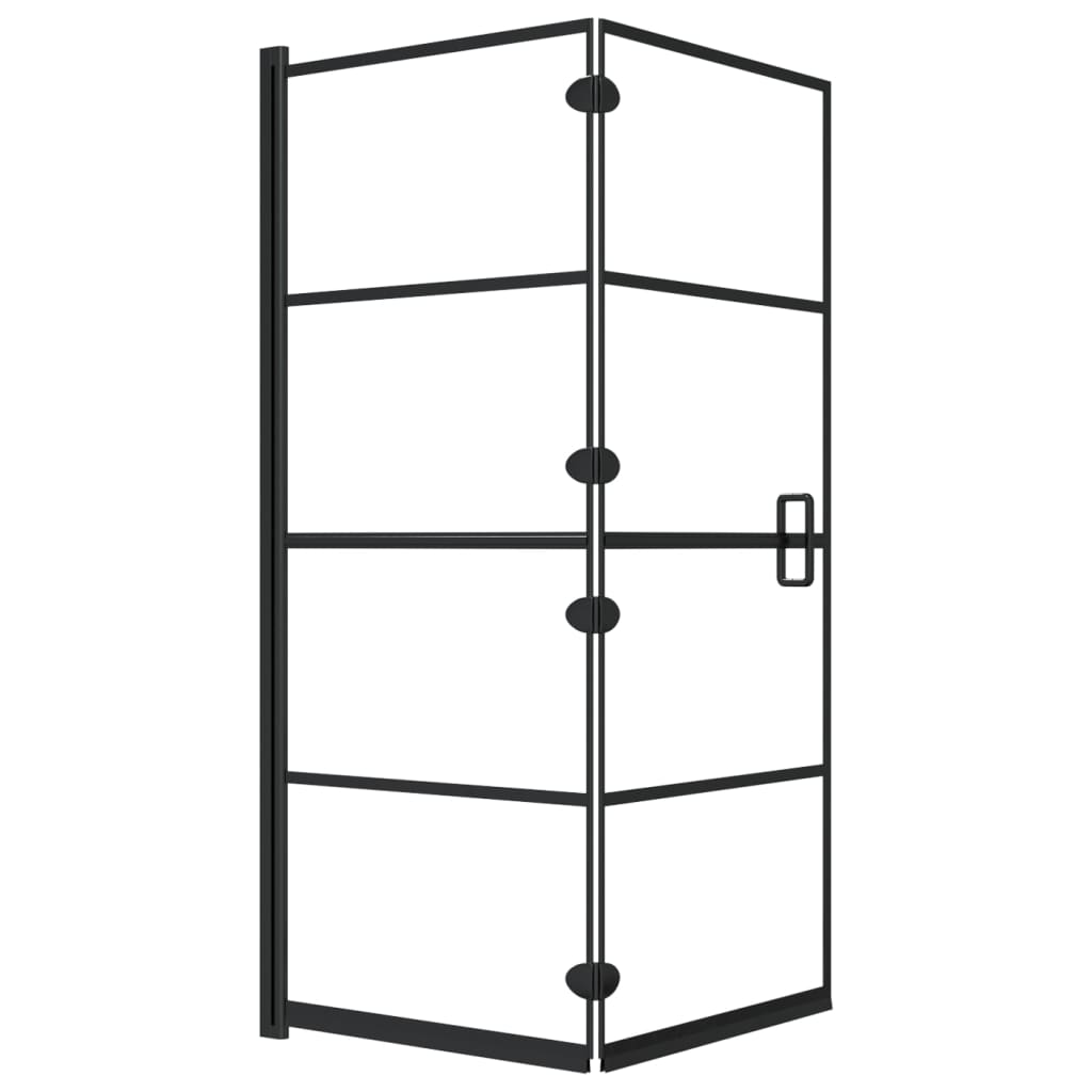 Folding Shower Enclosure ESG 120x140 cm Black - Bend