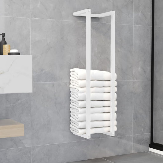 White Steel Towel Holder