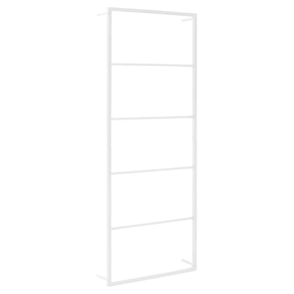 Wall Mounted Steel Towel Rack - White