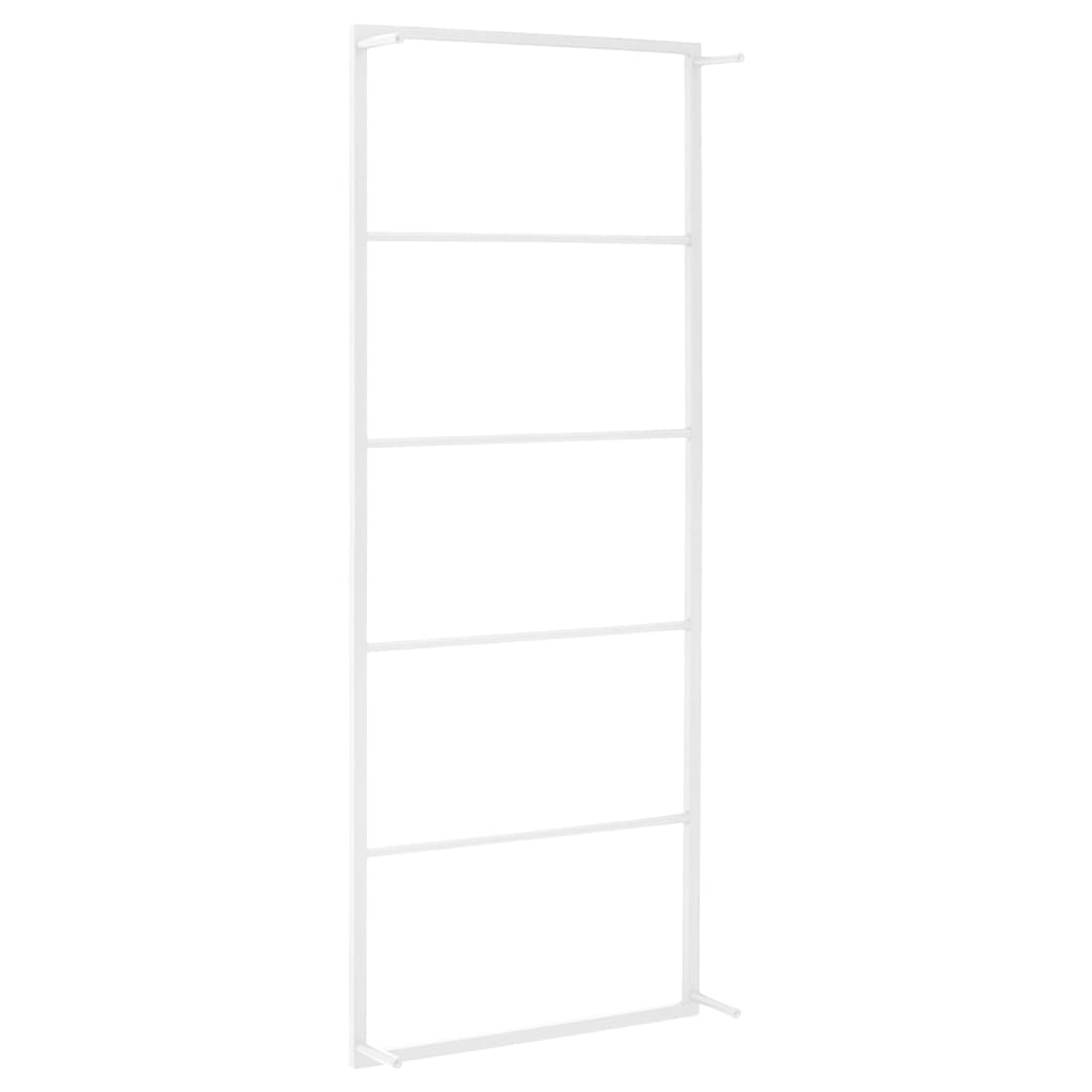 Wall Mounted Steel Towel Rack - White