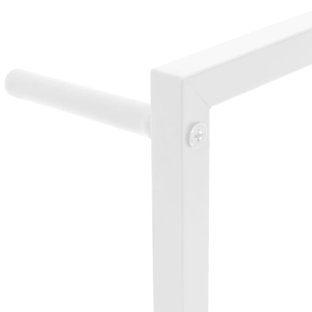 Wall Mounted Steel Towel Rack - White