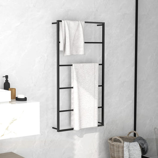 Black Steel Towel Holder