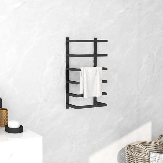 Black Steel Towel Holder