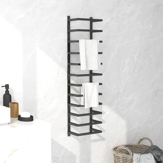 Black Steel Towel Rack