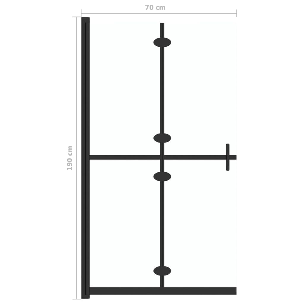 Foldable Walk-in Shower Wall Transparent ESG Glass 70x190 cm - Bend