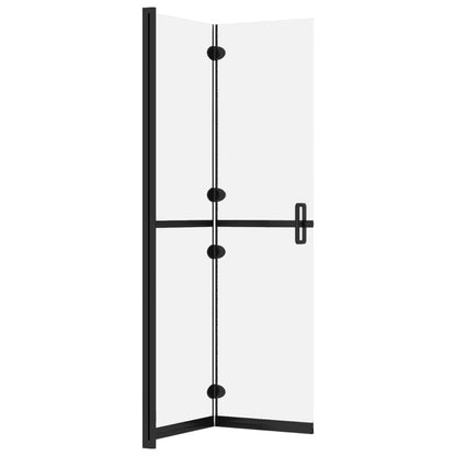 Foldable Walk-in Shower Wall with Frosted ESG Glass Panels - Bend