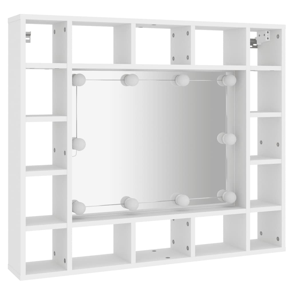 Mirror Cabinet with LED White 91x15x76.5 cm - Bend