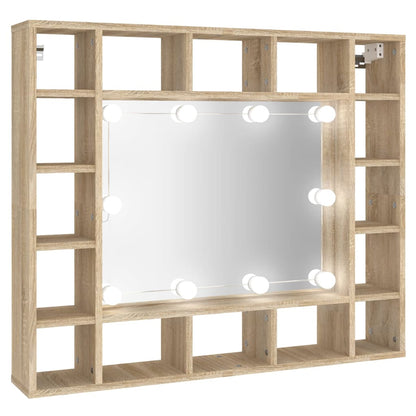 Mirror Cabinet with LED Sonoma Oak 91x15x76.5 cm - Bend