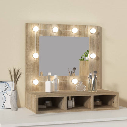 Mirror Cabinet with LED Sonoma Oak 60x31.5x62 cm - Bend