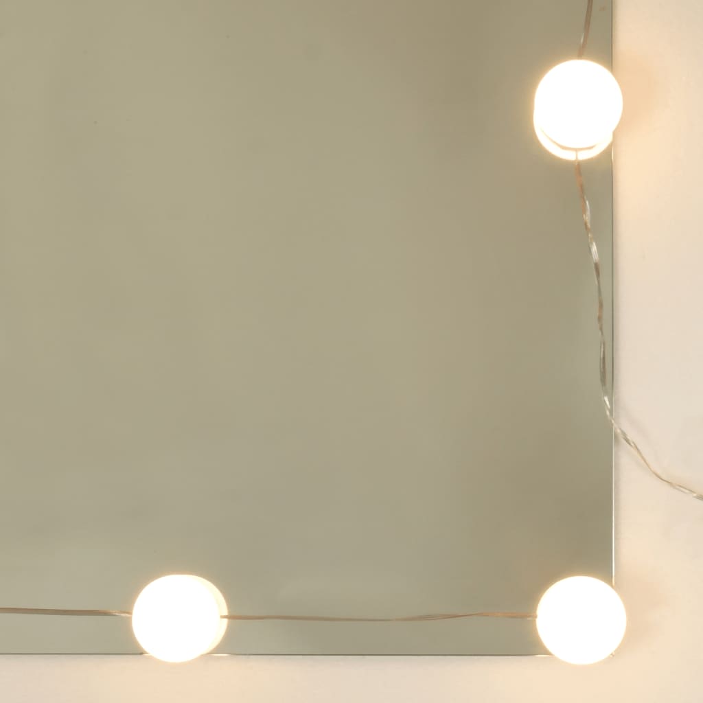 Mirror Cabinet with LED High Gloss White 60x31.5x62 cm - Bend