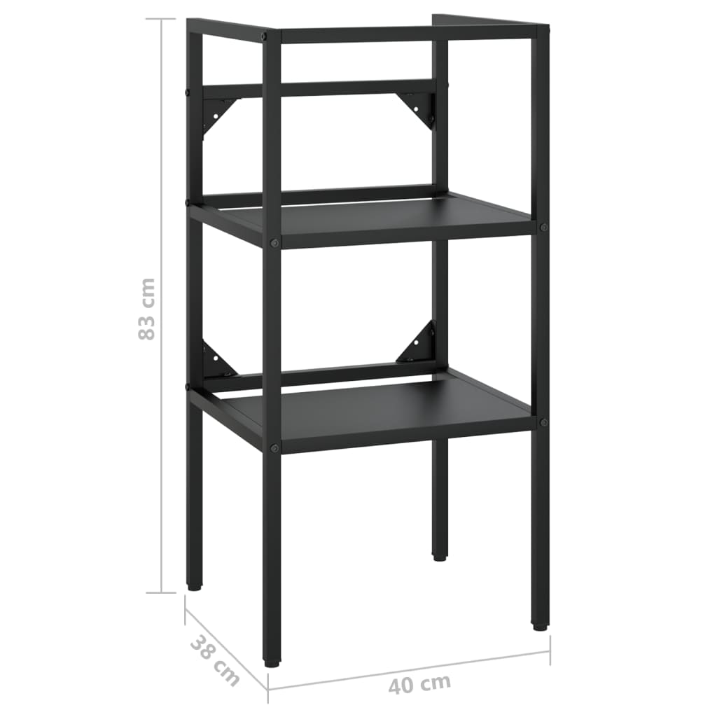 Bathroom Washbasin Frame Black 40x38x83 cm Iron - Bend