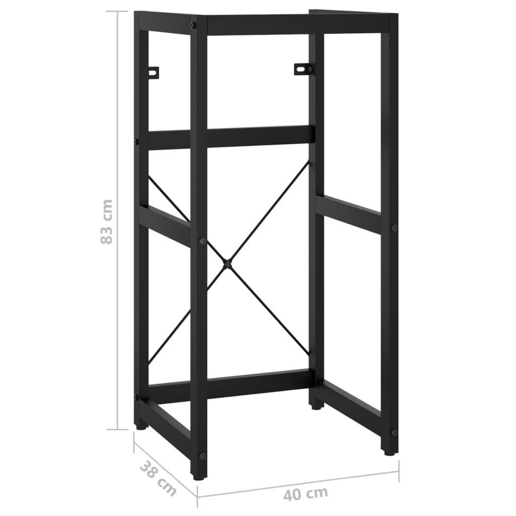 Bathroom Washbasin Frame Black 40x38x83 cm Iron - Bend