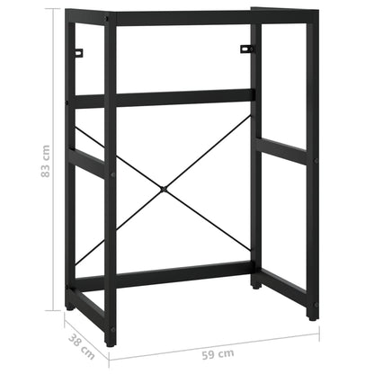 Bathroom Washbasin Frame Black 59x38x83 cm Iron - Bend