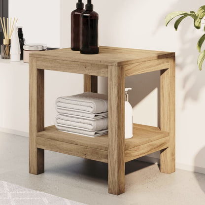 Bathroom Side Table 45x35x45 cm Solid Wood Teak - Bend